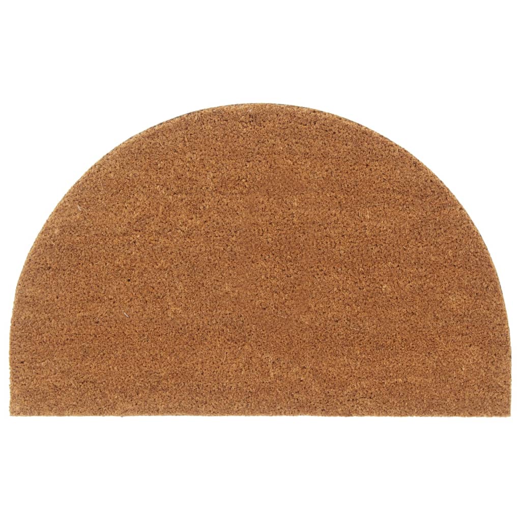 Vidaxl Half-Round Doormat 50x80 cm Tufted Coconut Fiber Natural
