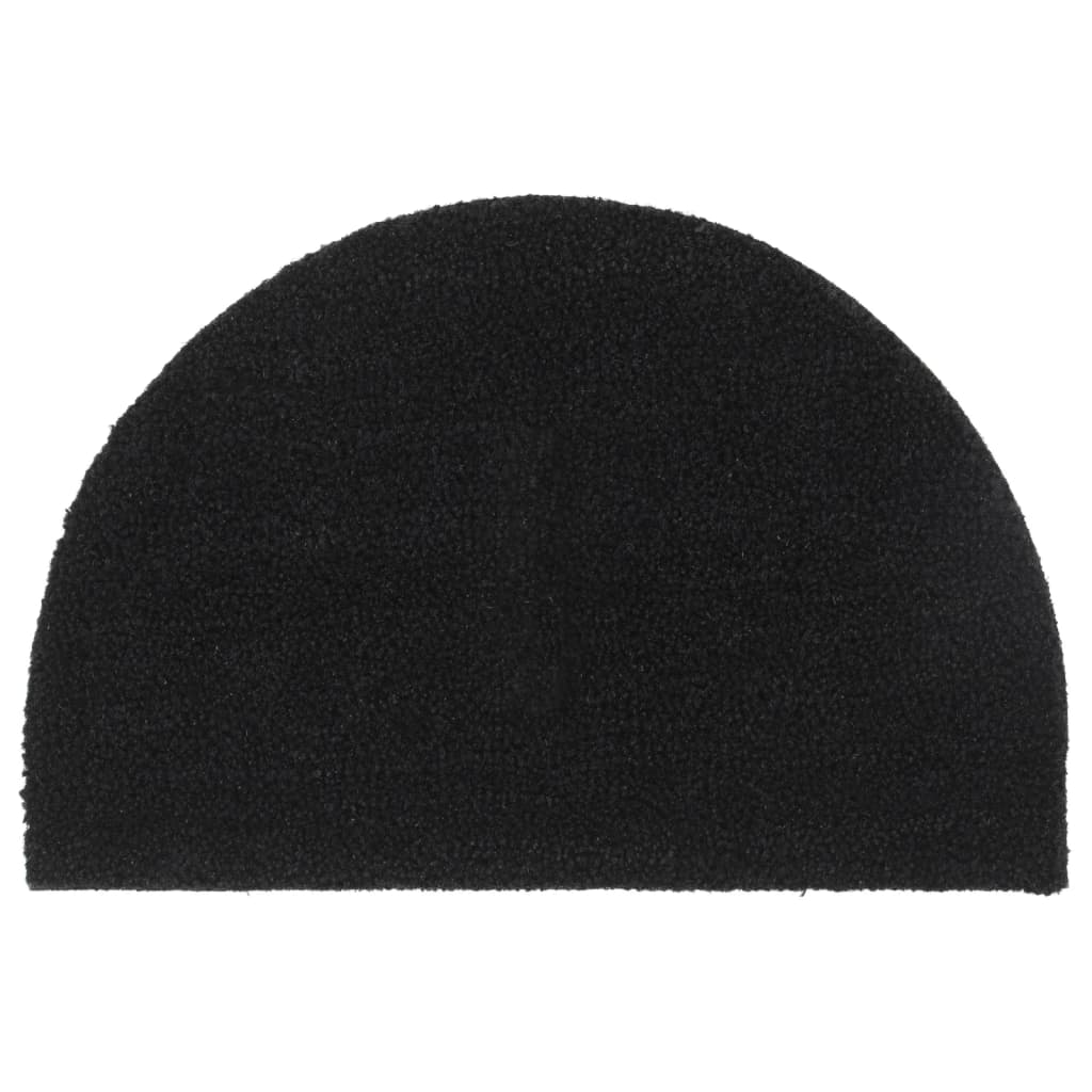 Vidaxl doormat half round 40x60 cm tufted coconut fiber black