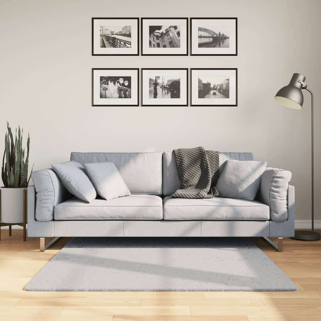 Vidaxx rug huarte short pile soft washable 120x120 cm gray