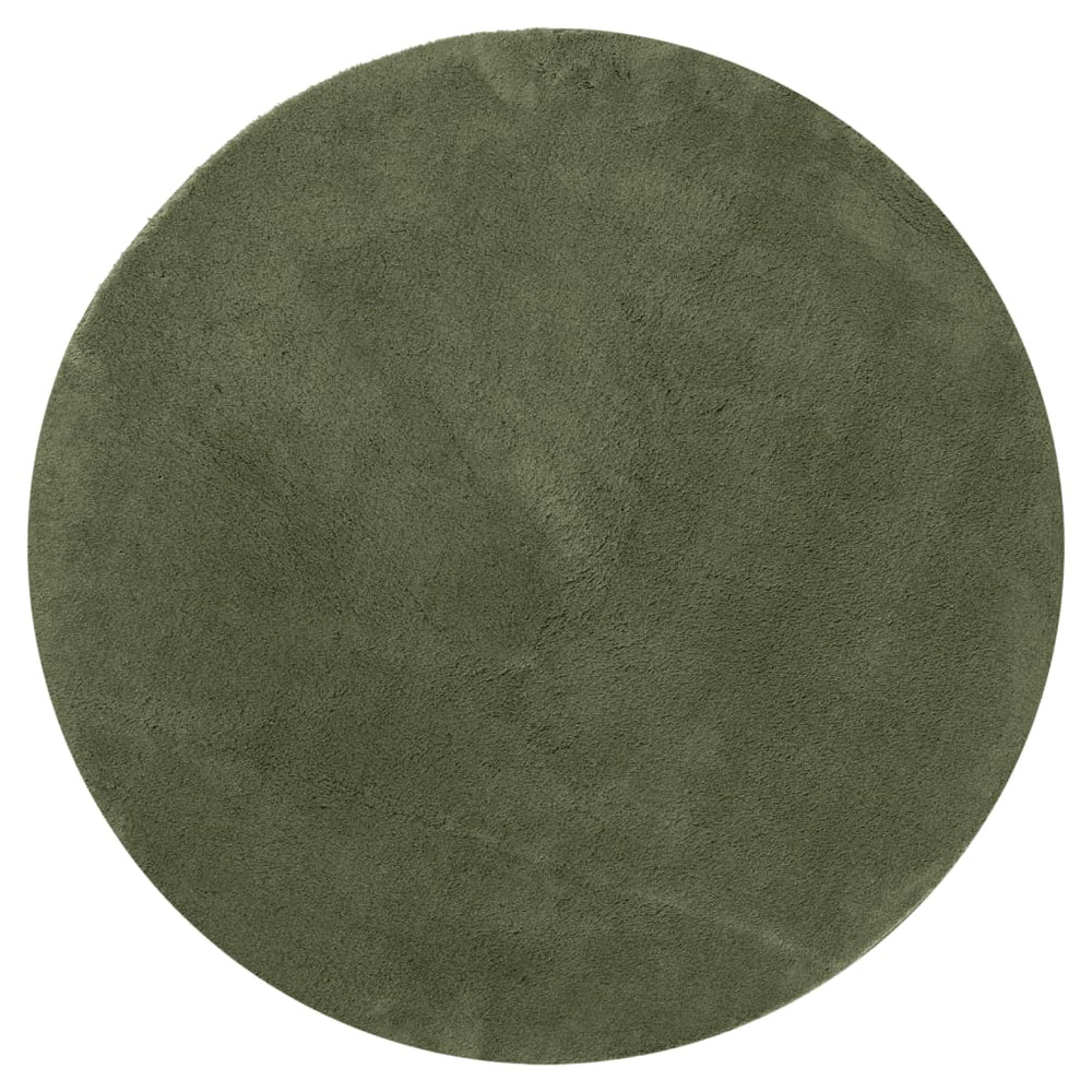 Vidaxl Rug Huarte basso -pole lavabile morbido Ø 100 cm Foresta verde