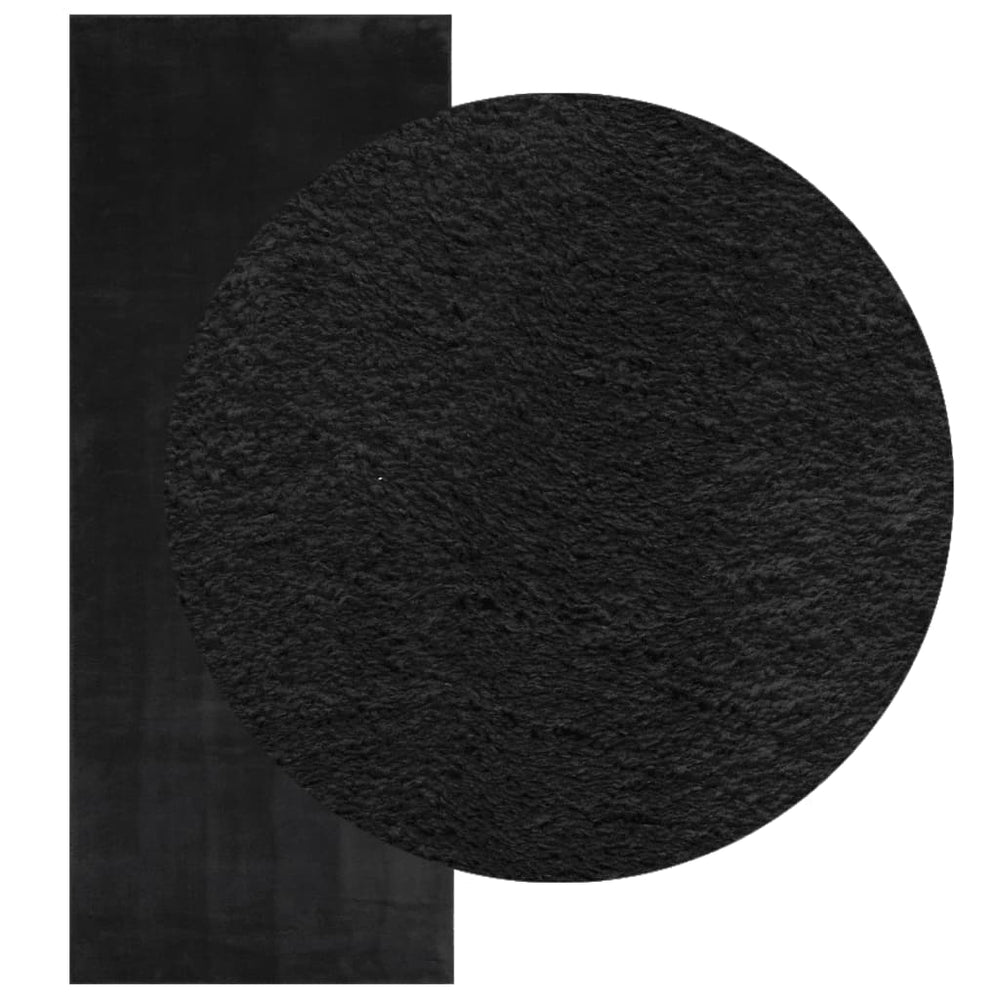 Vidaxx rug huarte short pile soft washable 80x200 cm black