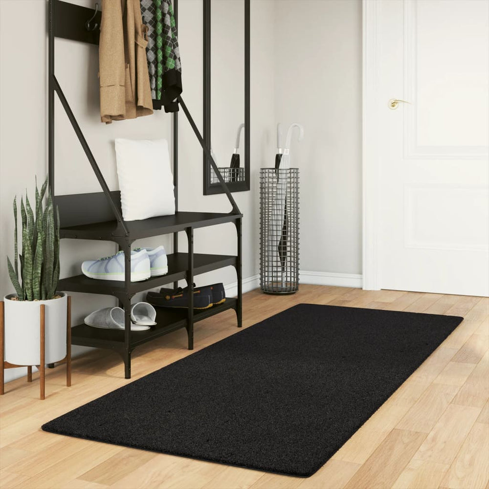 Vidaxx rug huarte short pile soft washable 80x200 cm black