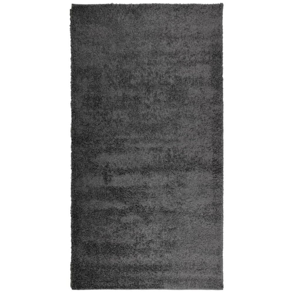 Vidaxl vloerkleed pamplona shaggy hoogpolig modern 80x150 cm antraciet