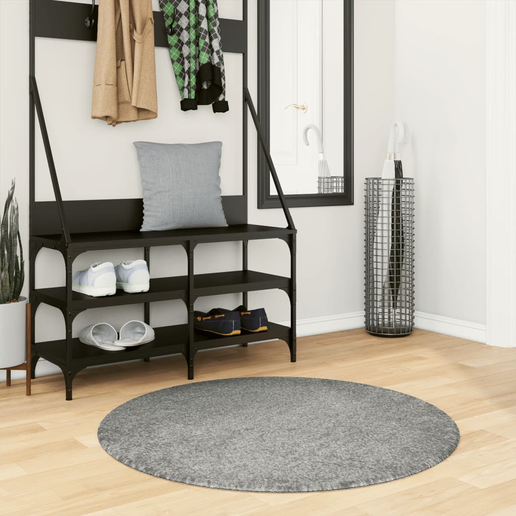 VidaXL Teppich Pamplona Shaggy Hochflor Modern ø 100 cm Grün