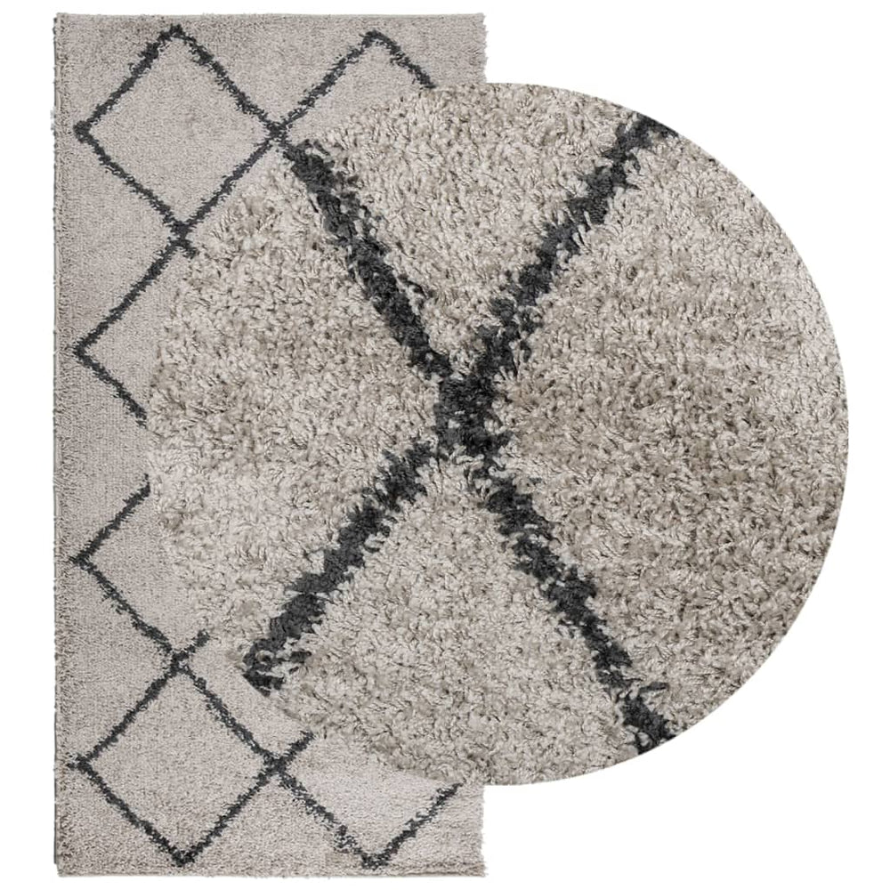 VidaXL rug pamplona shaggy high pile 100x200 cm beige anthracite