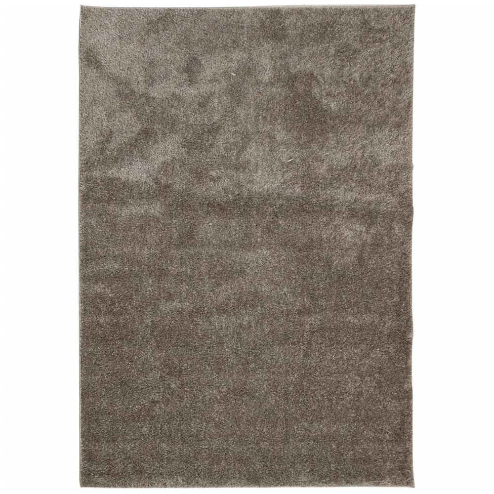Vidaxl vloerkleed istan hoogpolig glanzend 120x170 cm grijs