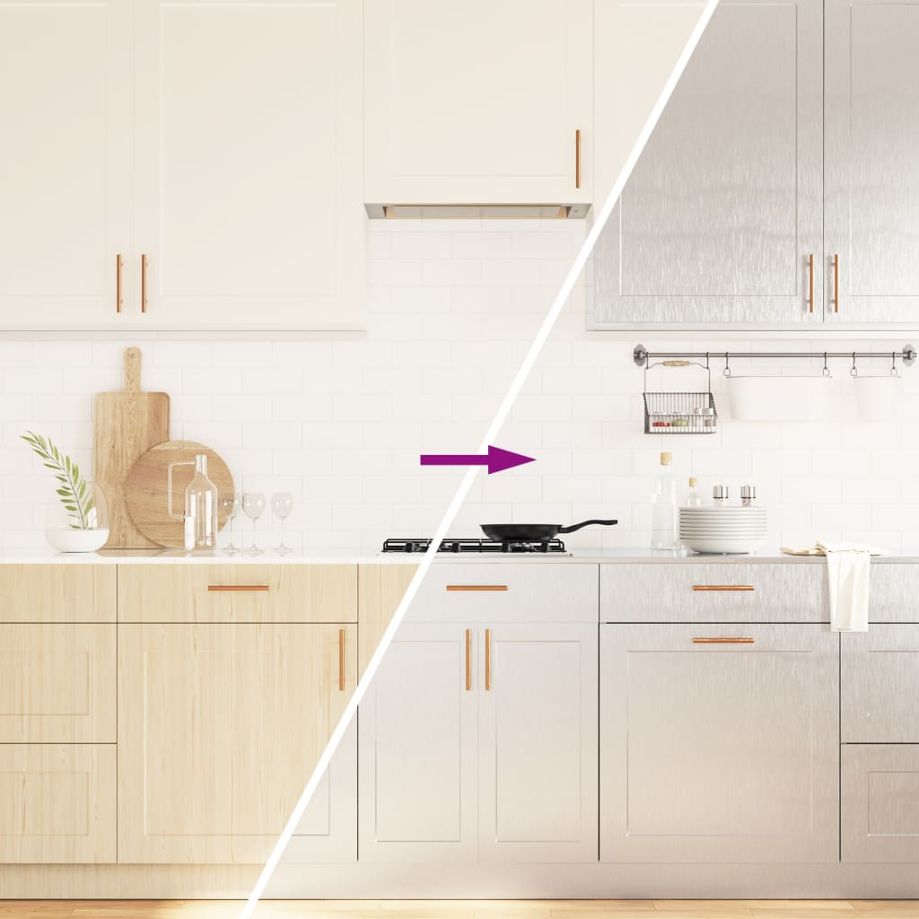 Vidaxxl furniture foil self-adhesive 90x500 cm pet silver