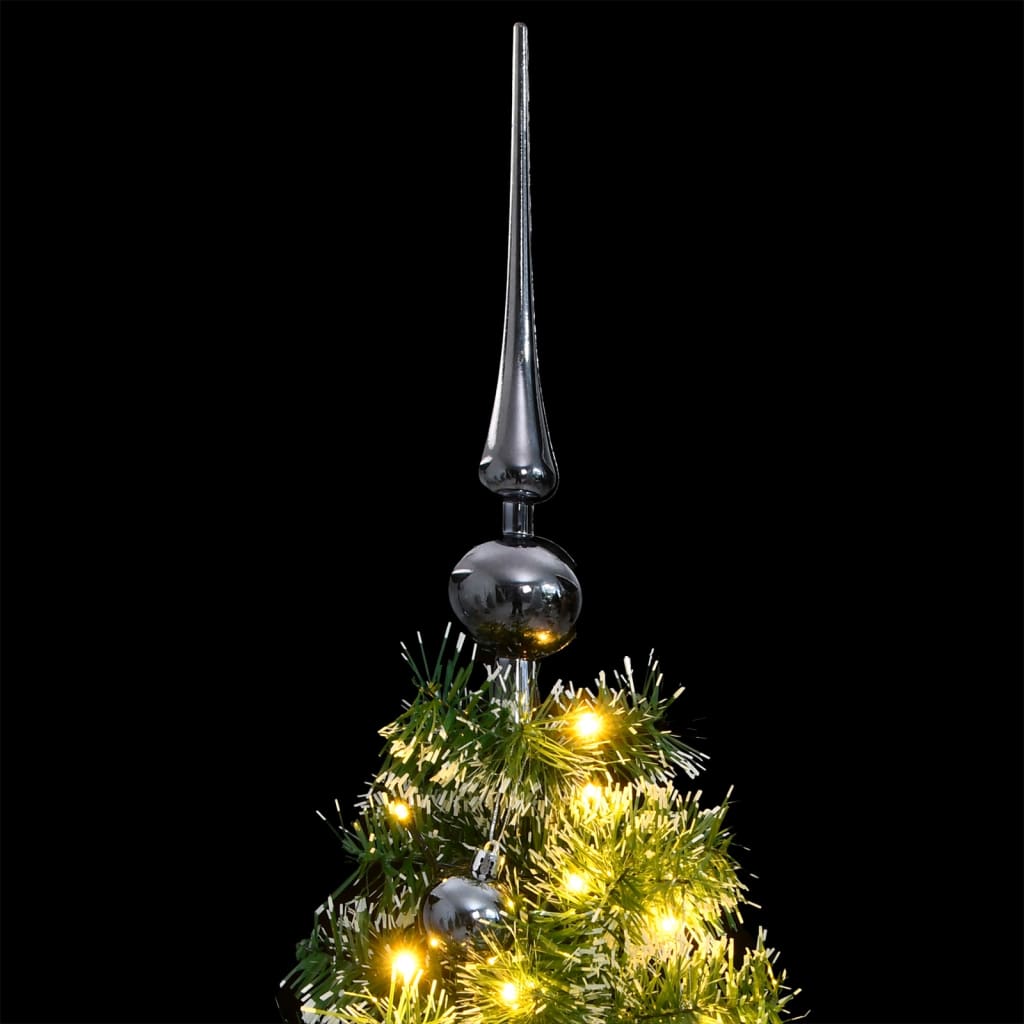 VidaXL Artificial Christmas tree with hinges 150 LED and Christmas balls 120 cm