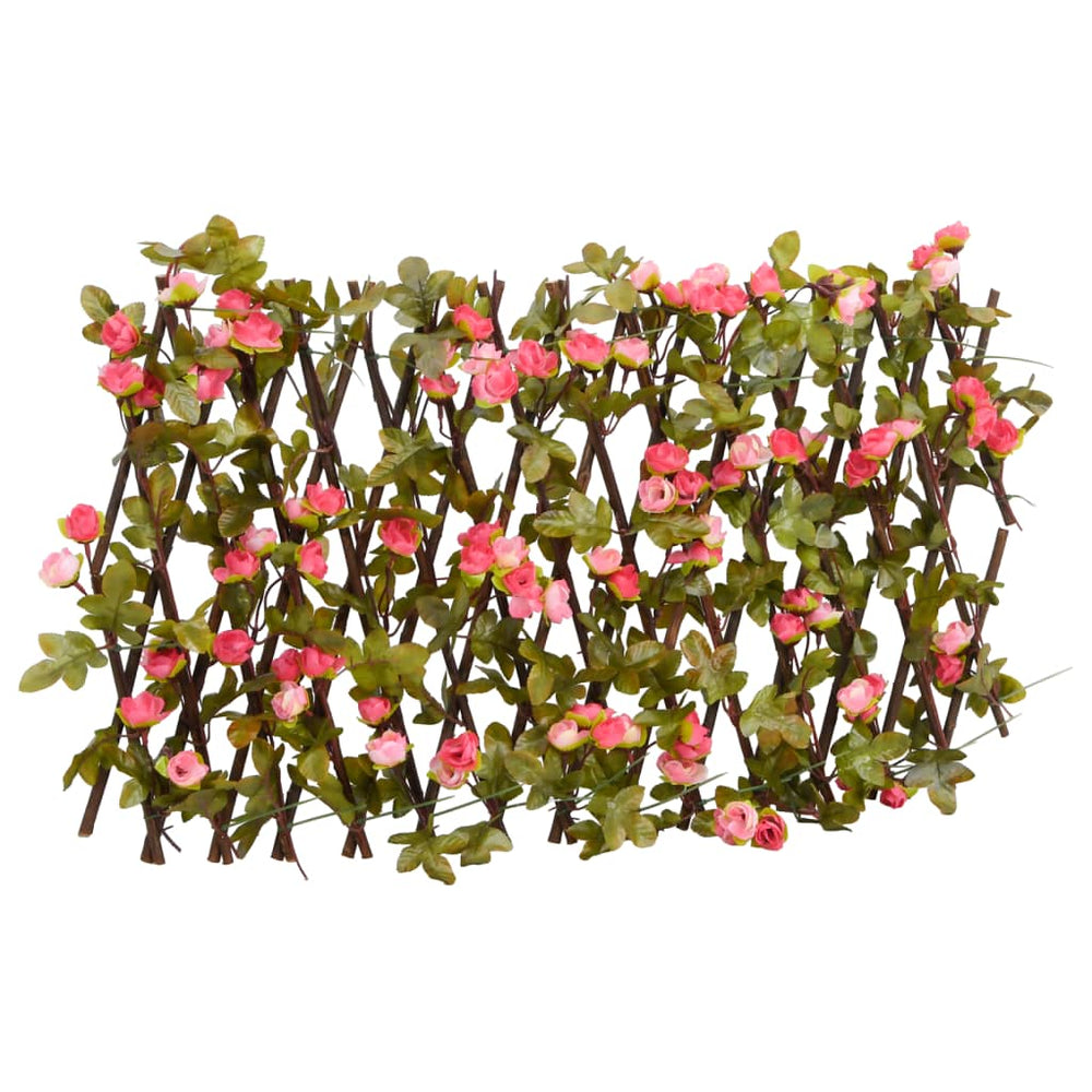 Vidaxl plante artificielle Ivy sur latwerk extraidable 180x20 cm rose foncé