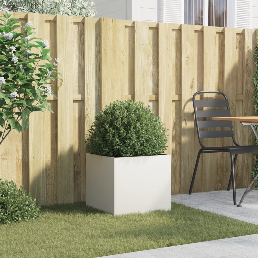 Fioriera Vidaxx 42x40x39 cm acciaio bianco