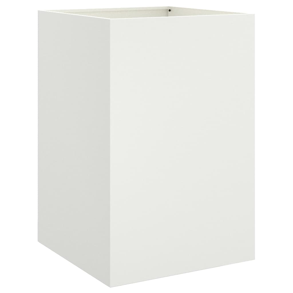 Fioriera Vidaxx 52x48x75 cm acciaio bianco