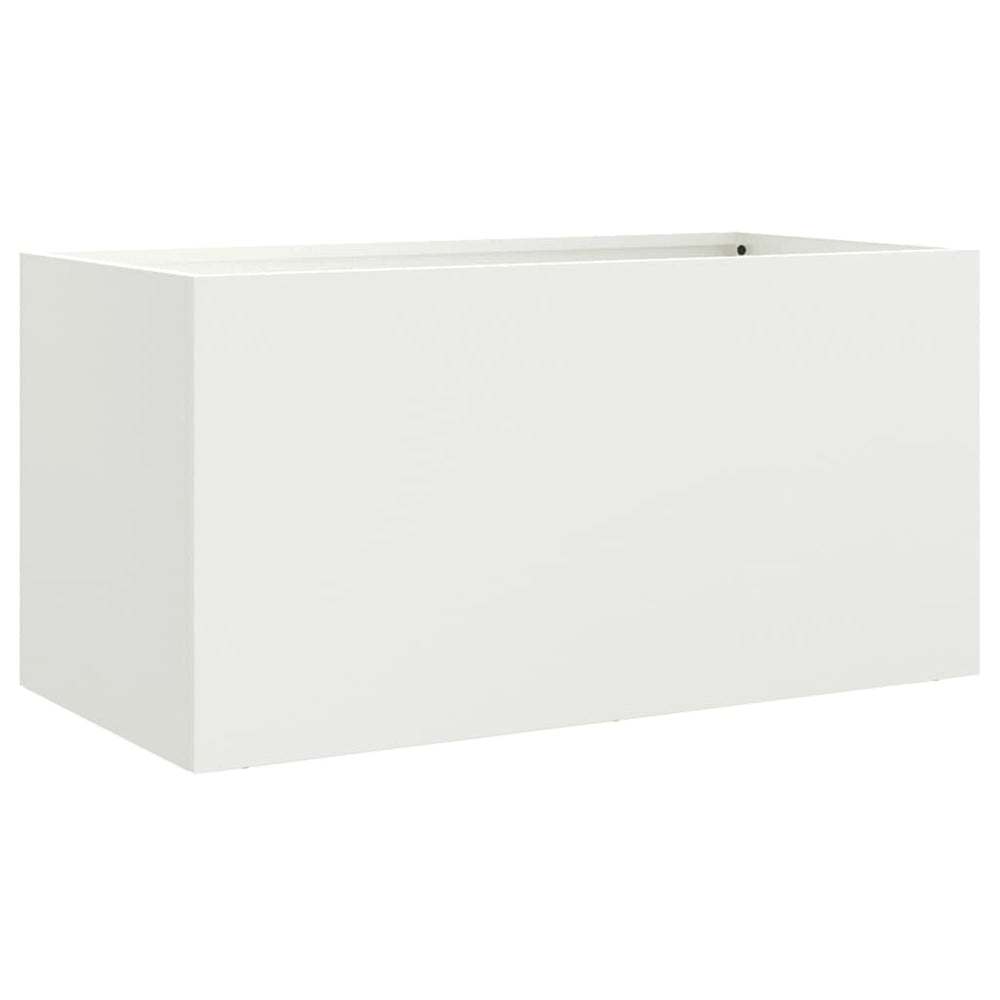 Casella di pianificazione Vidaxl 62x30x29 cm in acciaio bianco