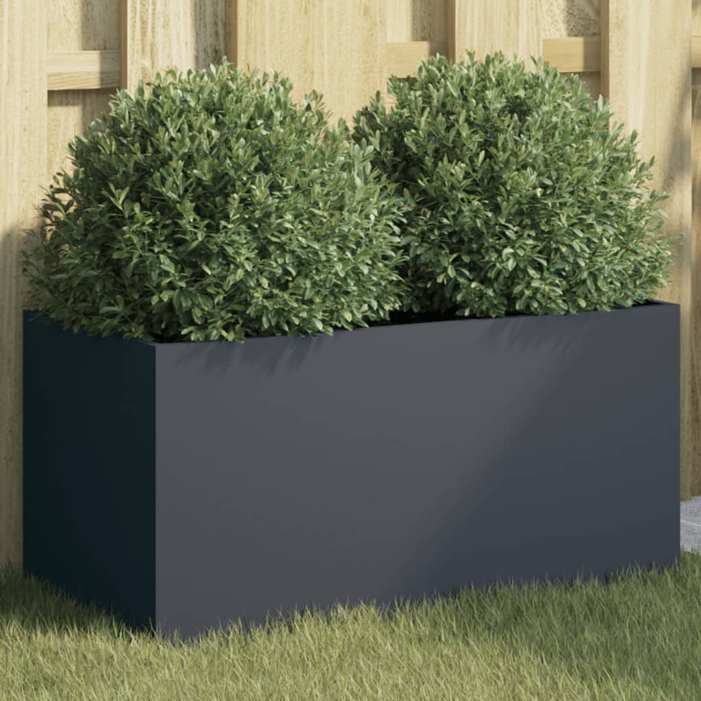 Vidaxx planter 62x30x29 cm steel anthracite