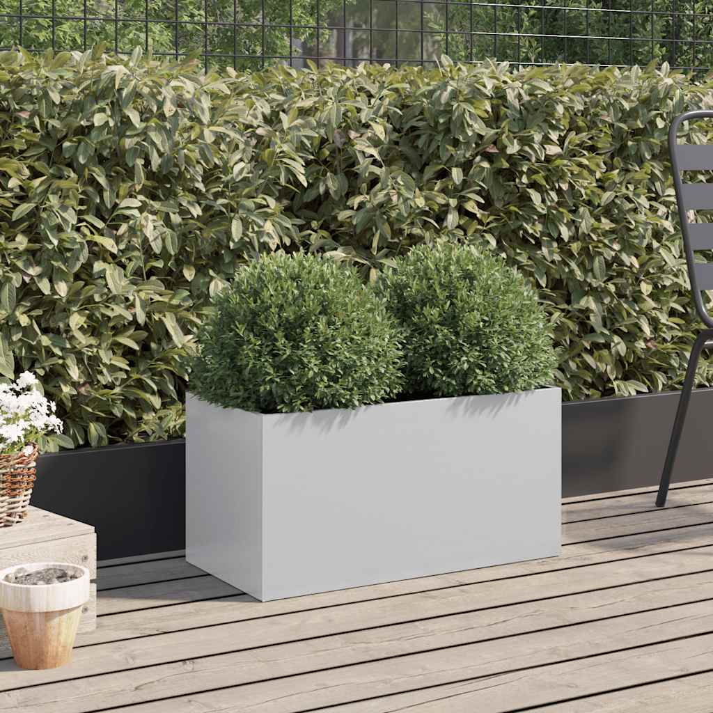 Vidaxx planter 62x30x29 cm galvanized steel silver-colored