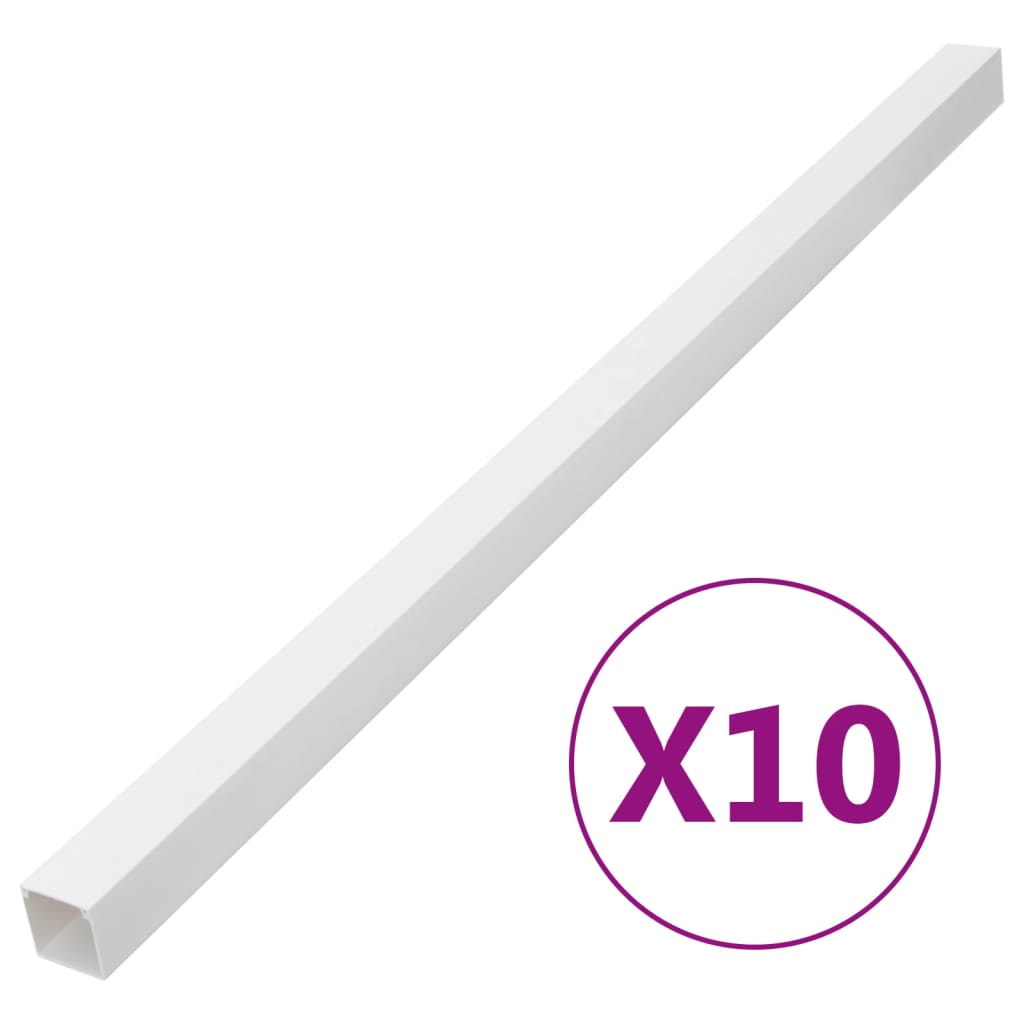 Vidaxxl kabelski kanal 50x25 mm 10 m PVC