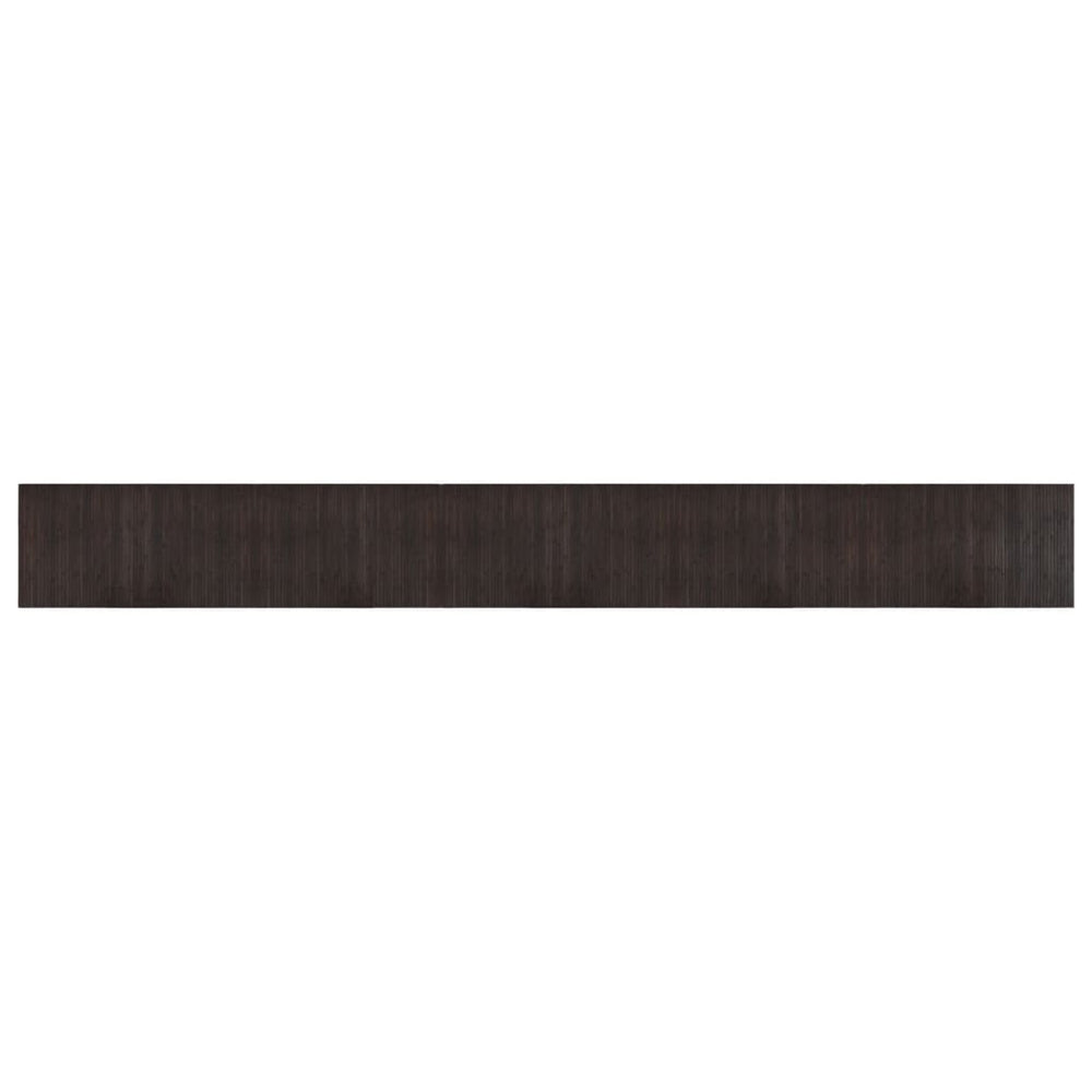 Vidaxl rectangular rug 60x500 cm bamboo dark brown
