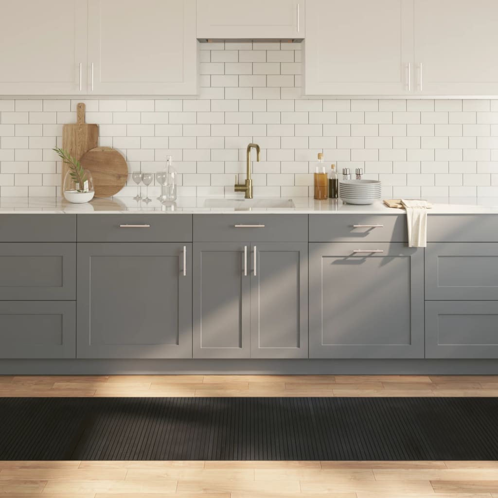 Tappeto rettangolare Vidaxx 70x300 cm bambù nero