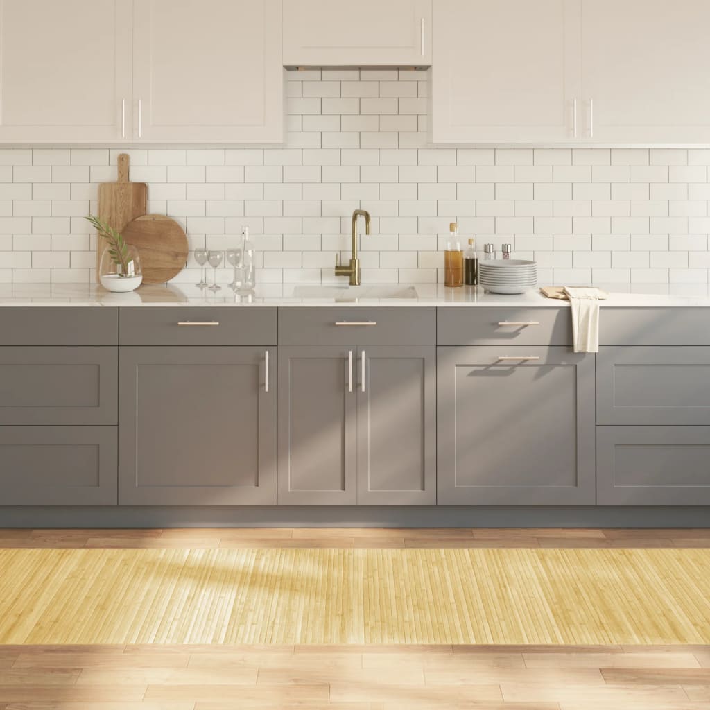 Vidaxx stačiakampio formos kilimas 80x500 cm bambuko šviesus natūralus