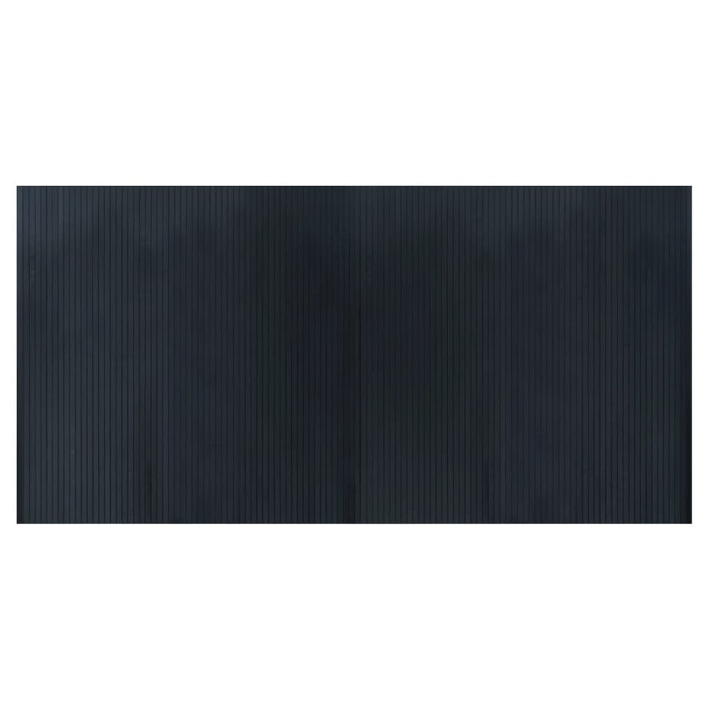 Vidaxl rectangular rug 100x200 cm bamboo grey