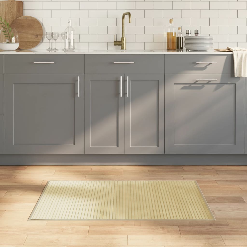 Vidaxl vloerkleed rechthoekig 60x100 cm bamboe lichtnaturel