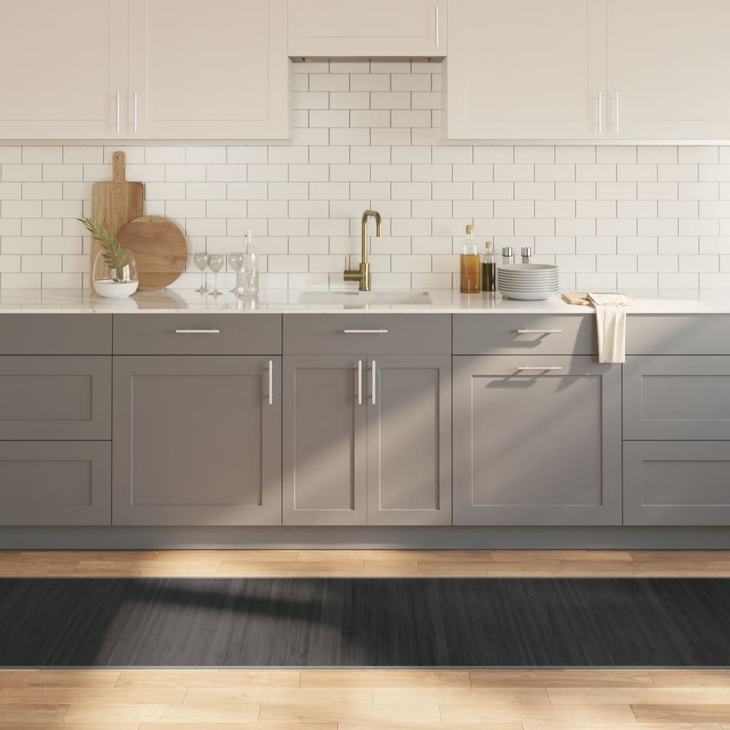 Vidaxx rechteckiger Teppich 70x300 cm Bambusgrau