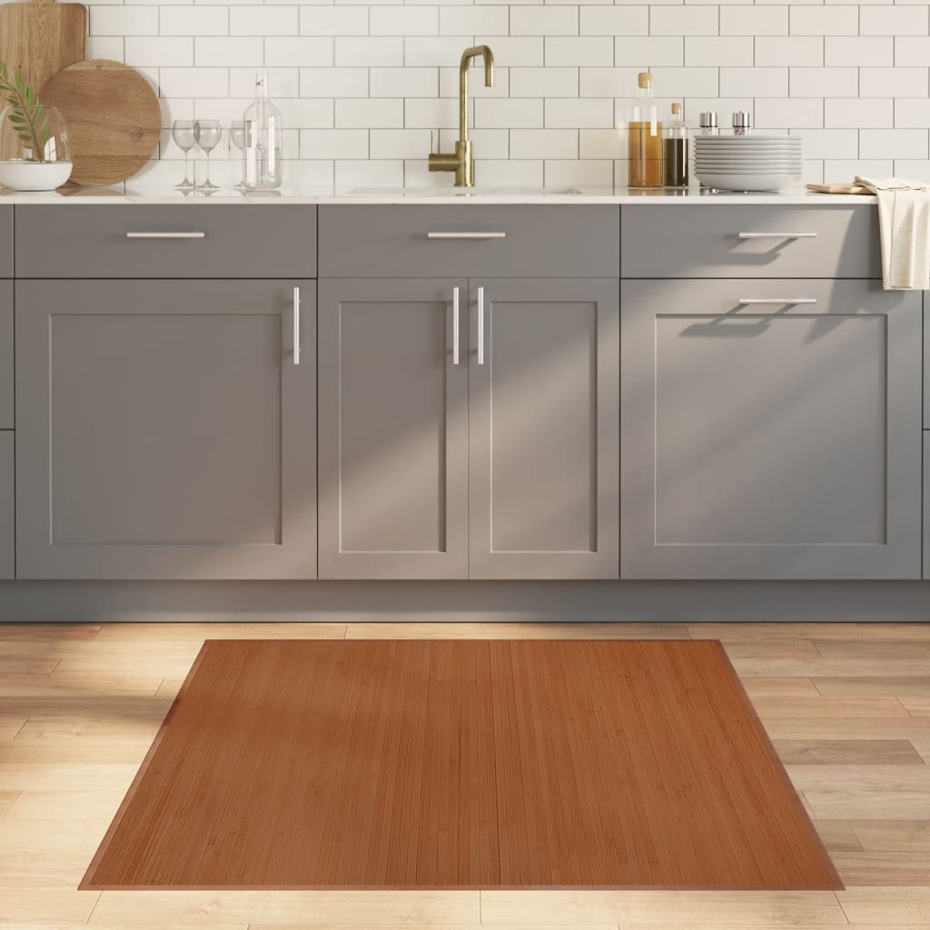 Vidaxx Teppich quadratisch 100x100 cm Bambusbraun
