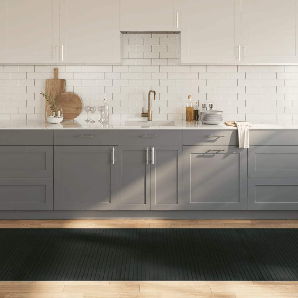 Vidaxx tapis rectangulaire 100x1000 cm bambou gris