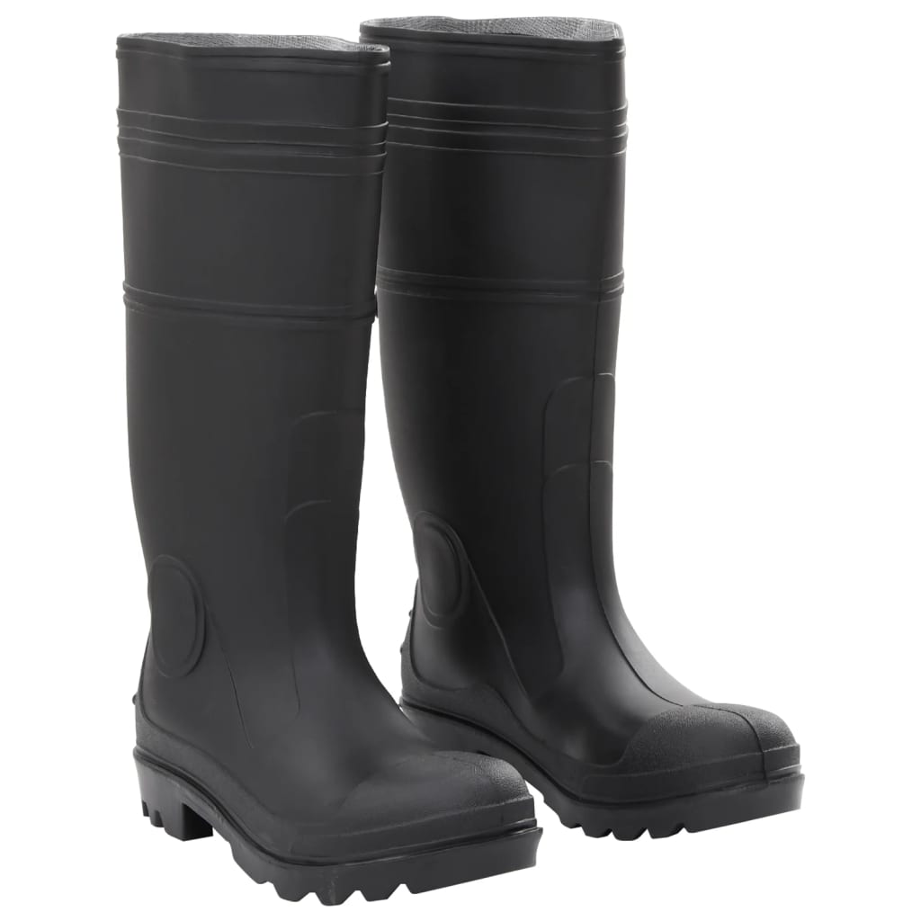 VidaXL bottes de pluie taille 39 PVC noir
