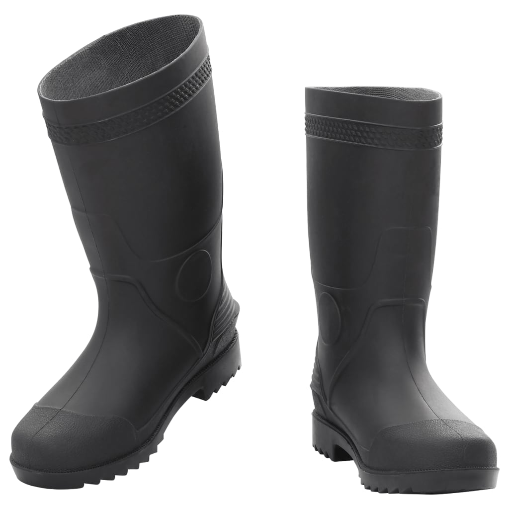 VidaXL bottes de pluie taille 38 PVC noir