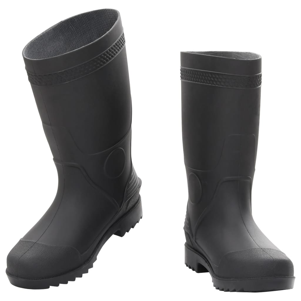 VidaXL bottes de pluie taille 39 PVC noir