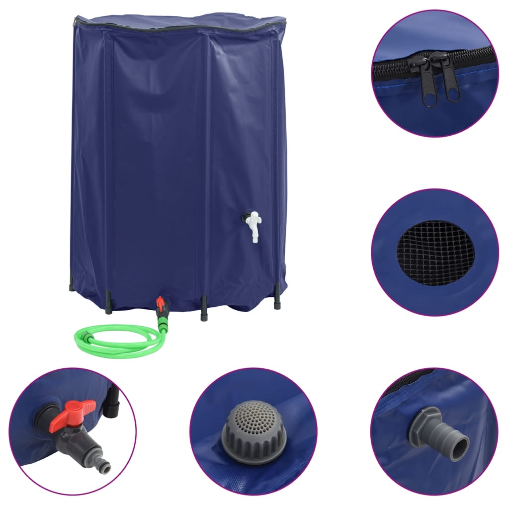 VidaXL water tank with tap foldable 1350 l PVC