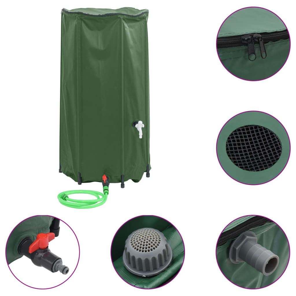 Depósito de agua VidaXL con grifo plegable 100 l PVC