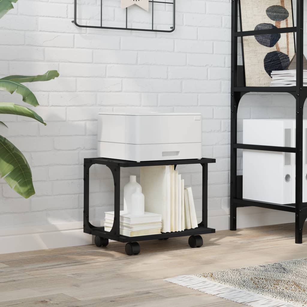 VidaXL Armoire d'imprimante 2 couches 41x28x33,5 cm bois traité noir