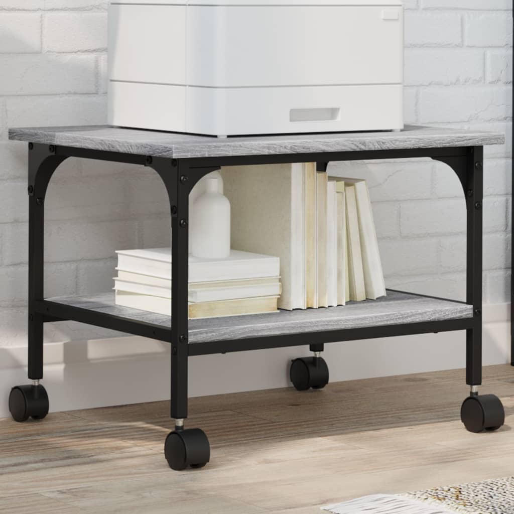 Vidaxx printer cabinet 2-layer 50x40x38 cm processed wood gray sonoma