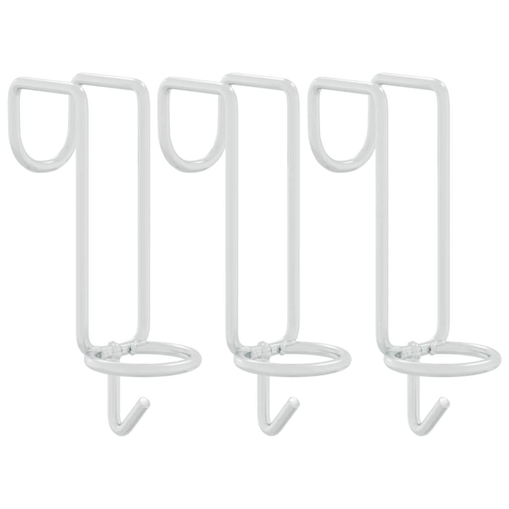 Vidaxl kaušo kablys nešiojamas cinkuoto plieno sidabro spalvos