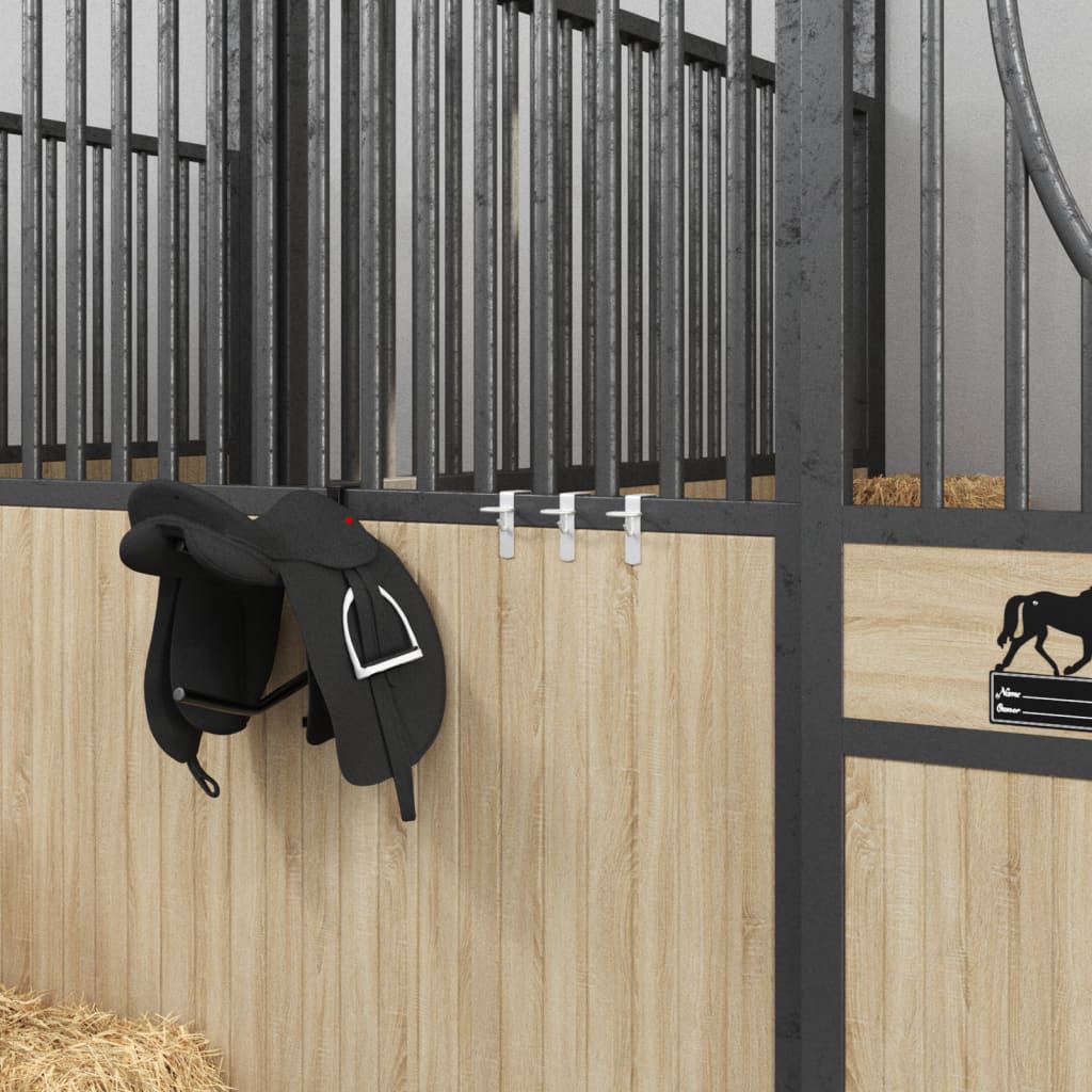 Vidaxl crochets pour seau 3 pcs portables en acier galvanisé couleur argent