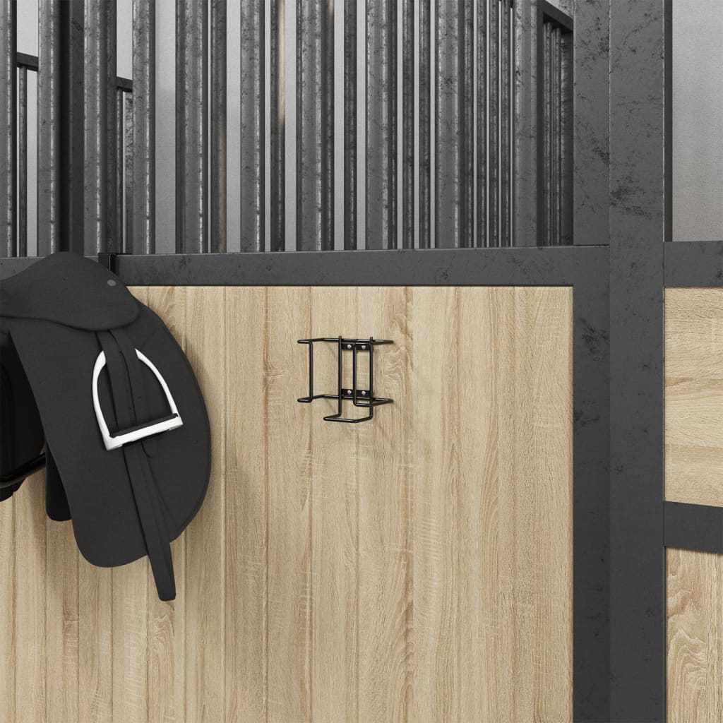 VidaXL support pour pierre à lécher acier noir