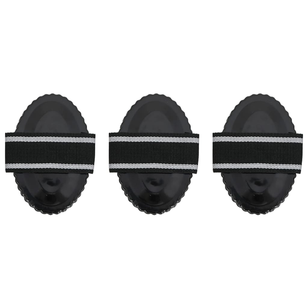 VidaXL étrilles 3 pcs acier noir