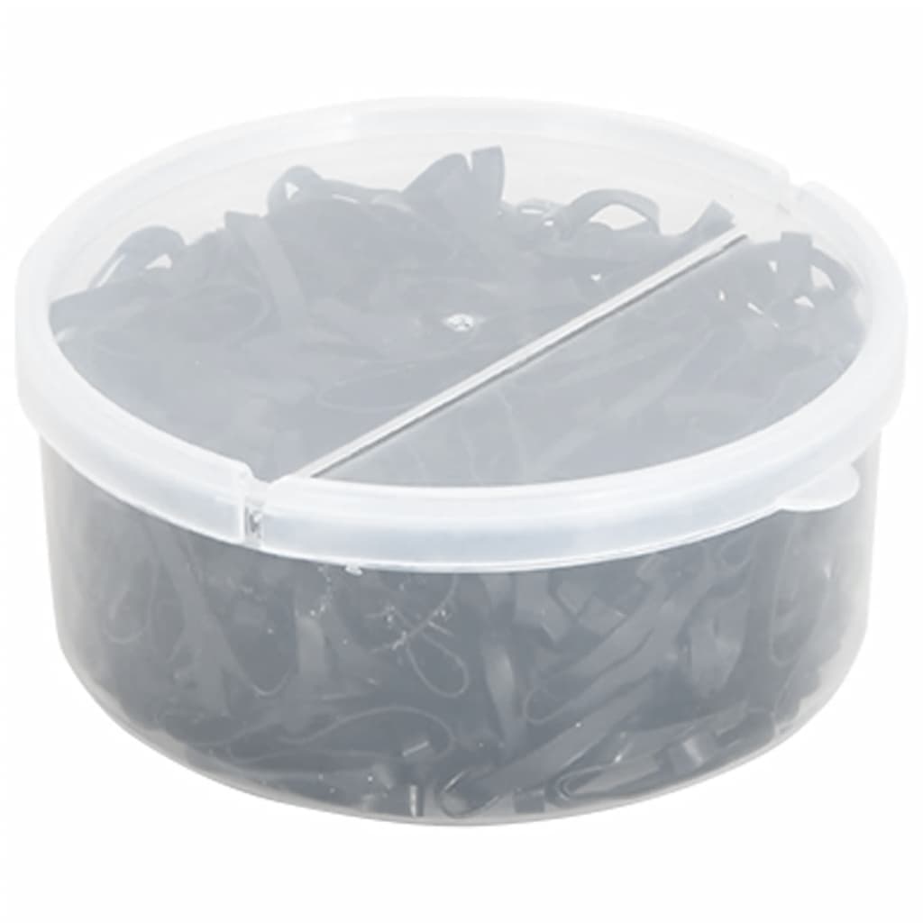 Vidaxl élastiques à cheveux cheval 500 pcs silicone noir