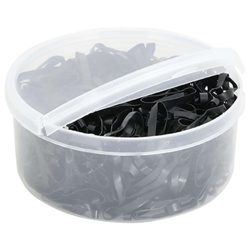 Vidaxl élastiques à cheveux cheval 500 pcs silicone noir
