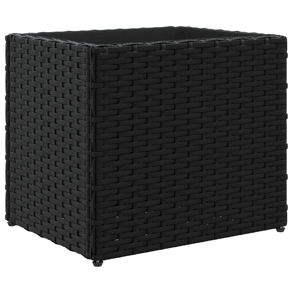 Fioriera Vidaxx 36x30x32 cm in polyrattan nero
