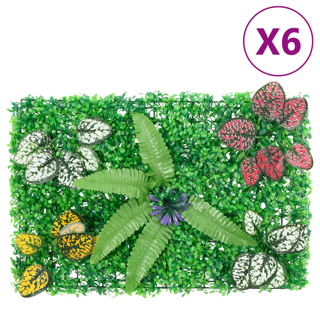 Vidaxxl fence with artificial plants 6 pcs 40x60 cm green