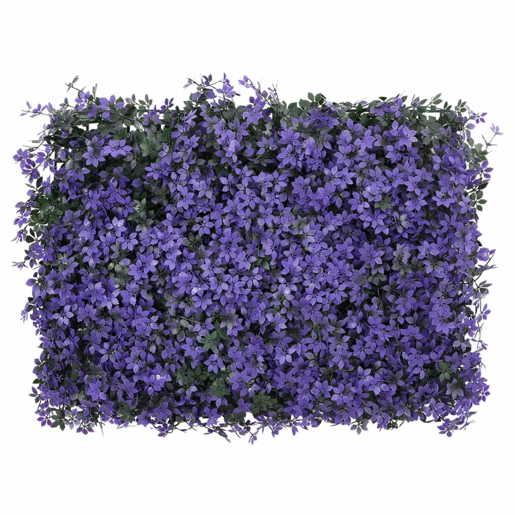 Vidaxxl fence with artificial leaves 24 pcs 40x60 cm purple