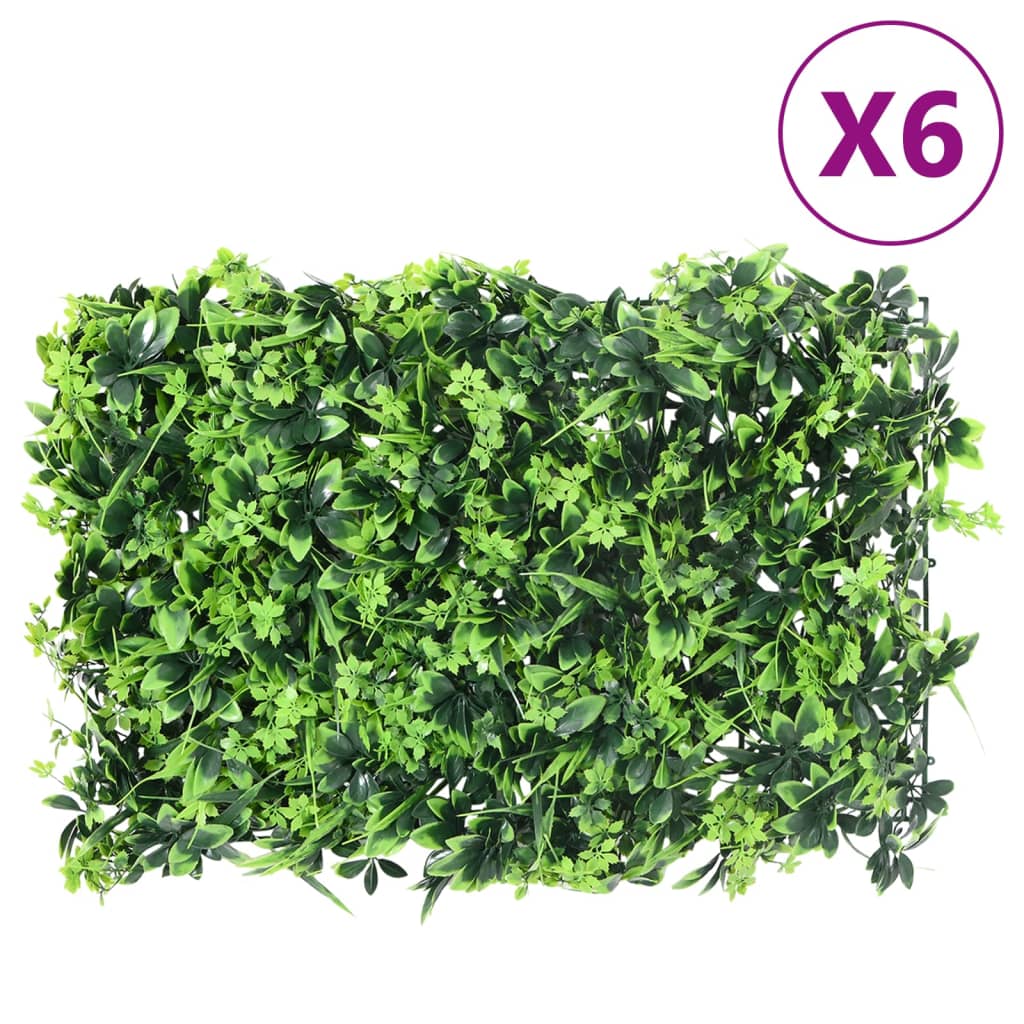 Vidaxxl fence with artificial leaves 6 pcs 40x60 cm green