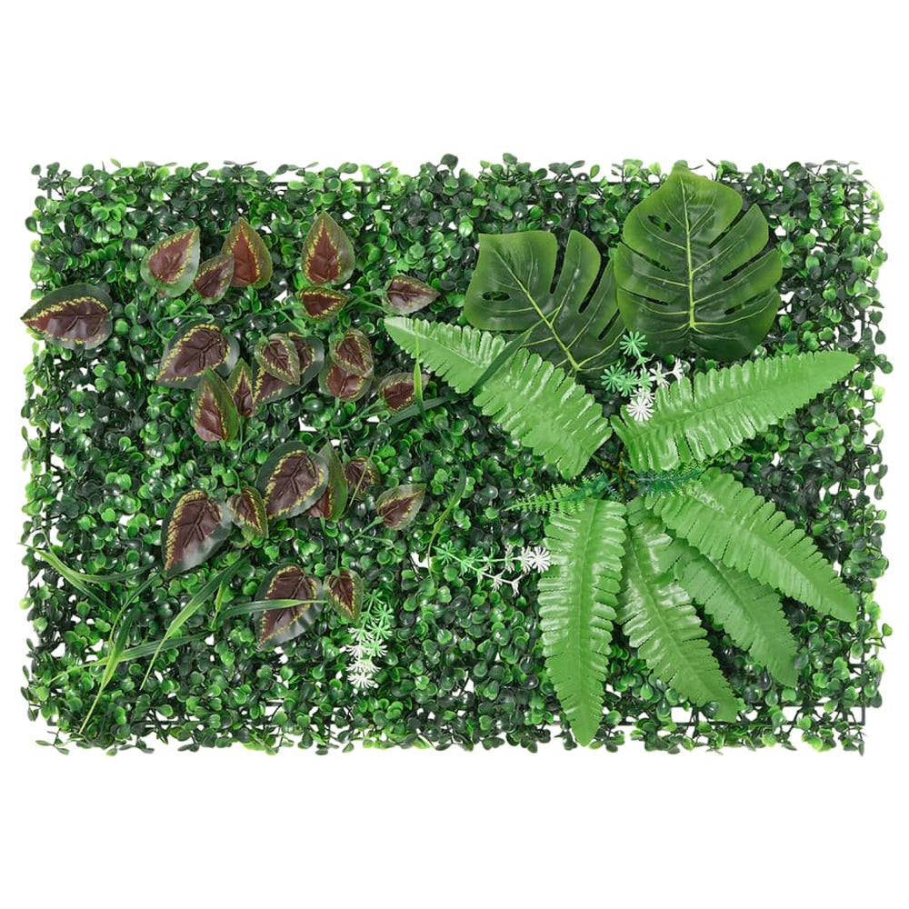 Vidaxl Fence with Artificial Plants 6 pcs 40x60 cm Green