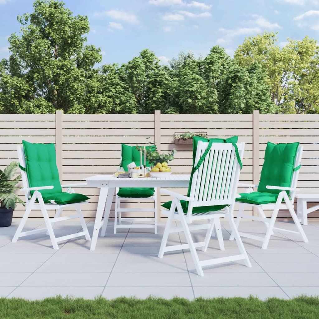 VidaXL stolehynder 4 stk højryg oxford stof grøn