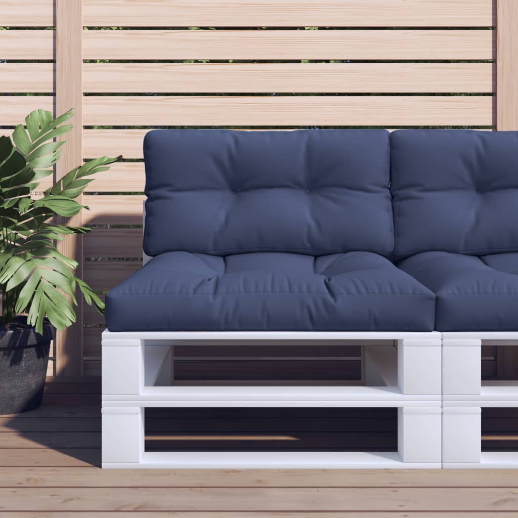Vidaxx pallet cushion set 70x40x12 cm fabric navy blue