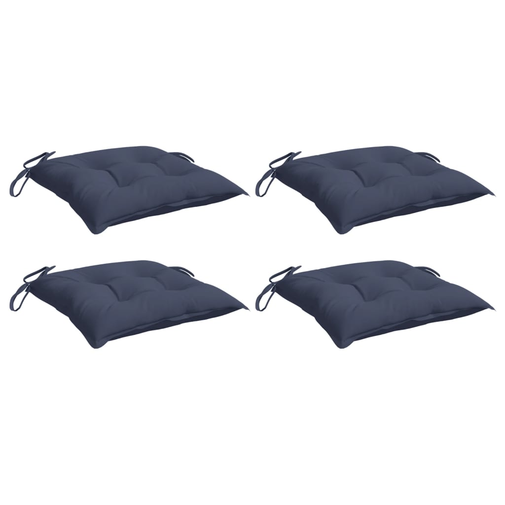 Cuscini per sedia Vidaxx 4 pezzi 50x50x7 cm tessuto oxford blu navy