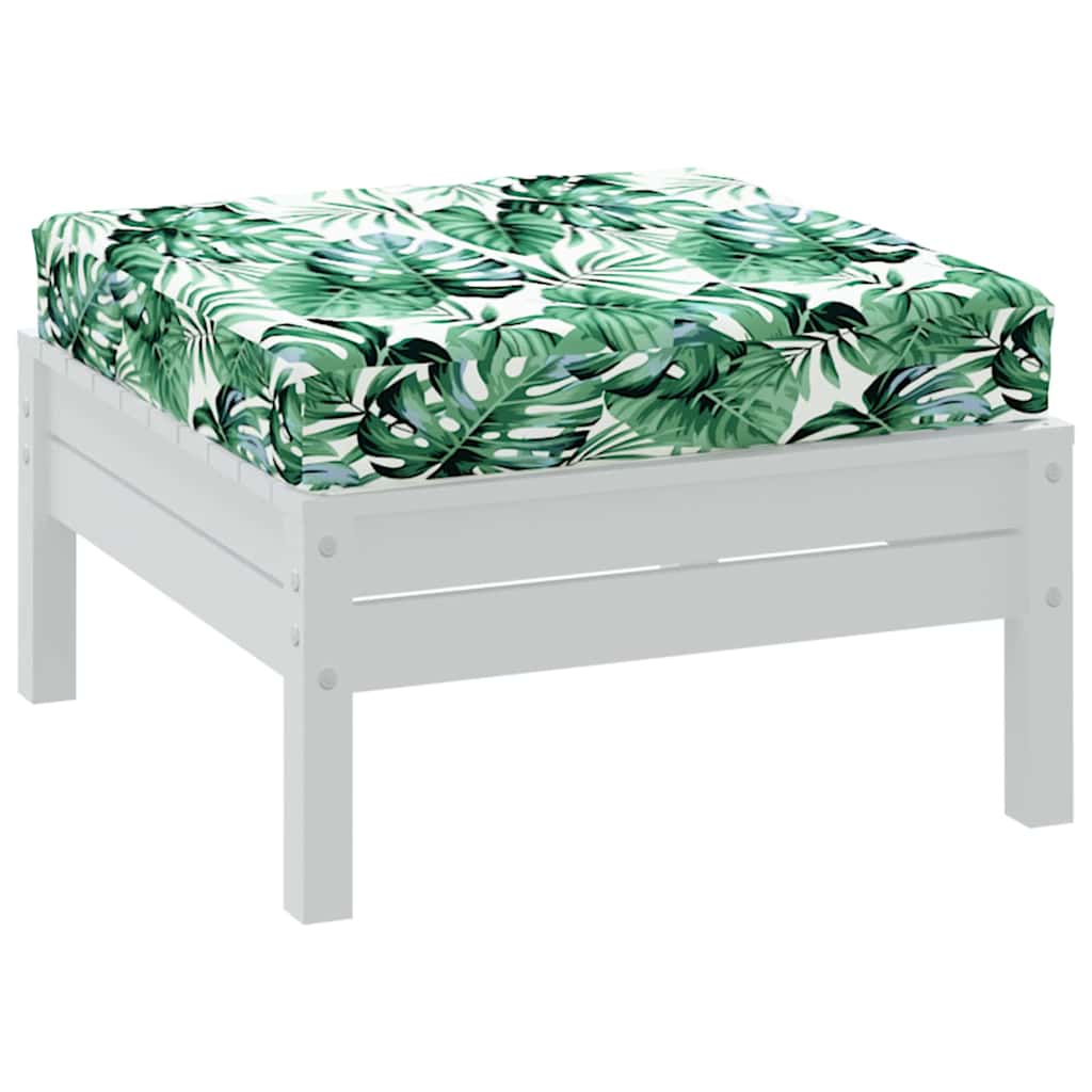 VidaXL paletový vankúš listový vzor 60x60x9,5 cm oxfordská látka