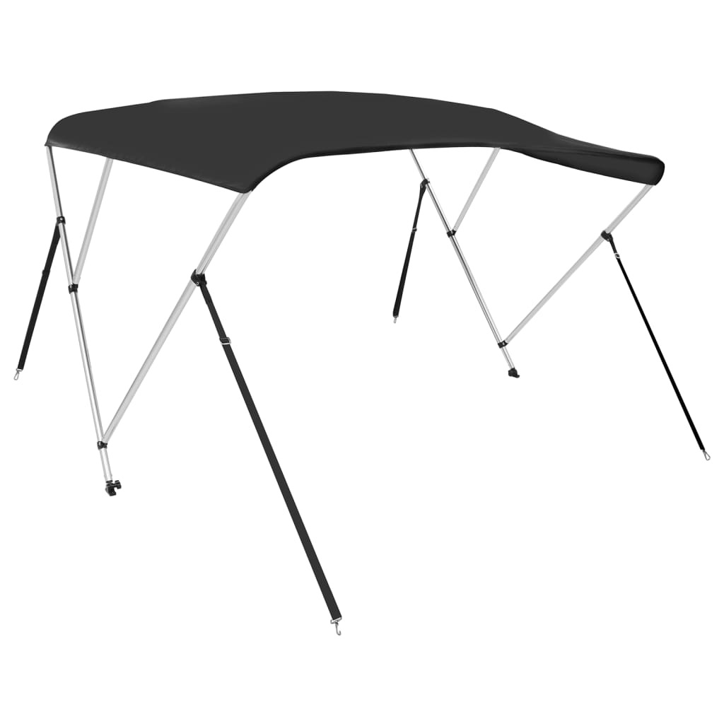 VidaXL toit bimini 3 arceaux 183x180x137 cm noir